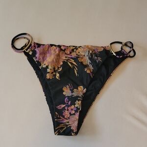 L*space Floral Bikini Bottom with Ring Accents
